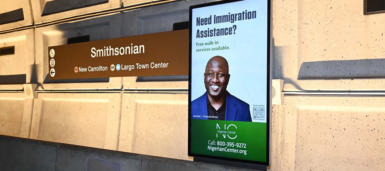 Washington's Prosperity advertisement in Washington DC metro